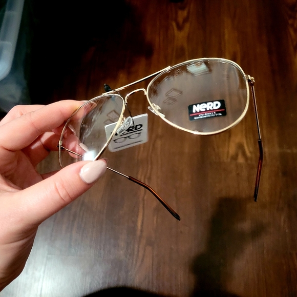 Aviator BlueLight Glasses Gold/Brown - Picture 2 of 3